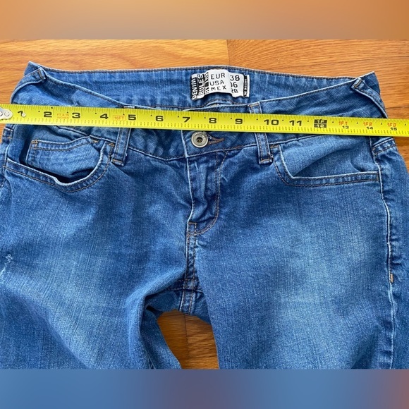 Denim Rules By TRP Women Skinny Blue Denim Jeans Size 6, Lightly Distressed - Picture 5 of 8